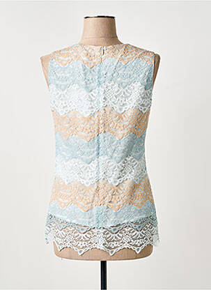 Top coupe cintrée sans manche bleu GREGORY PAT femme