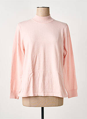 Pull coupe droite manches longues rose RABE femme