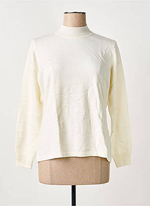 Pull coupe droite manches longues blanc RABE femme