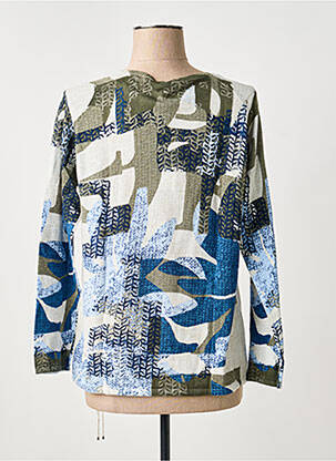 Pull coupe cintrée manches longues vert THOMAS RABE femme