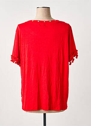 T-shirt sérigraphie floquée manches courtes rouge COLINE femme