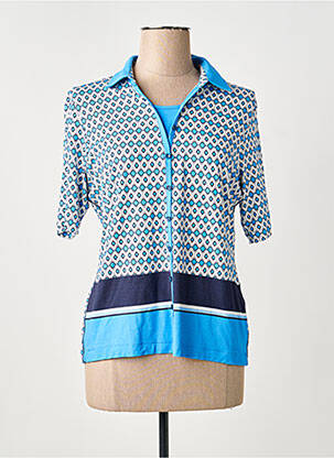 Polo stretch manches courtes bleu RABE femme