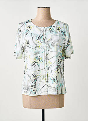 T-shirt stretch manches courtes vert FRANK WALDER femme