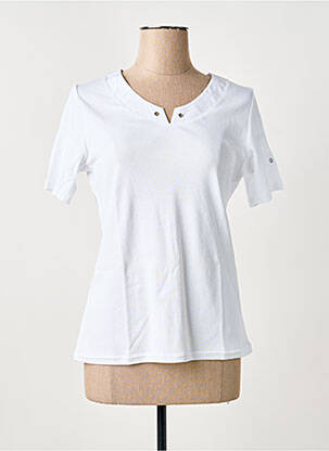 T-shirt coupe cintrée manches courtes blanc TELMAIL femme