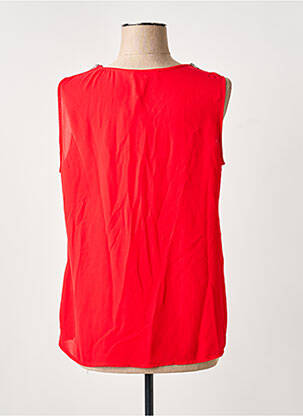 Top col v sans manche rouge ANDAMIO femme