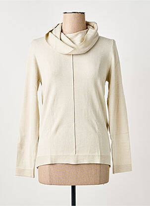 Pull coupe cintrée manches longues beige BARBARA LEBEK femme