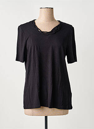 T-shirt coupe droite manches courtes noir BARBARA LEBEK femme