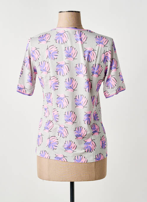 T-shirt imprimé fantaisie manches courtes gris FRANK WALDER femme