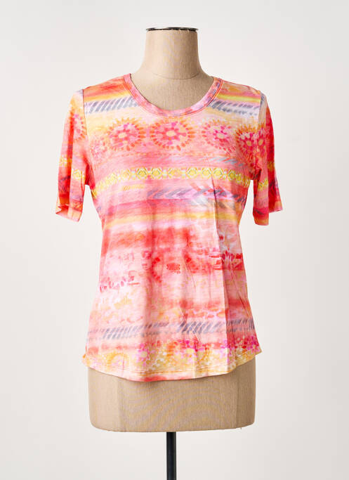 T-shirt imprimé fantaisie manches courtes rose RABE femme
