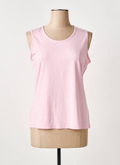 Débardeur stretch sans manche rose FRANK WALDER femme