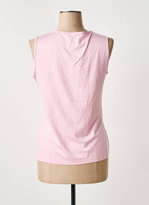 Débardeur stretch sans manche rose FRANK WALDER femme