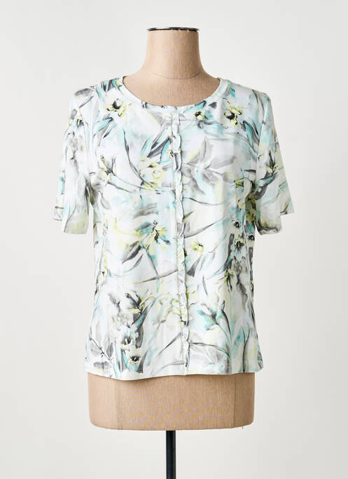 T-shirt stretch manches courtes vert FRANK WALDER femme