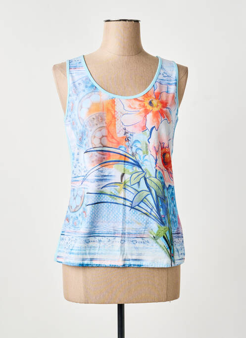 Débardeur stretch sans manche bleu BARBARA LEBEK femme