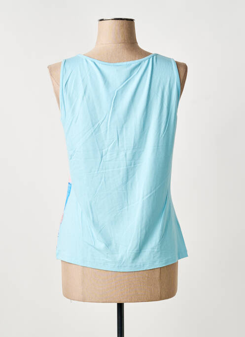 Débardeur stretch sans manche bleu BARBARA LEBEK femme