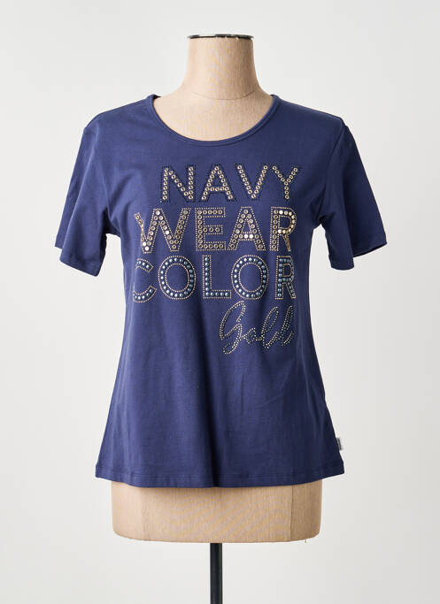 T-shirt stretch manches courtes bleu ANANKE femme