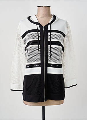 Veste casual col rond blanc ANANKE femme
