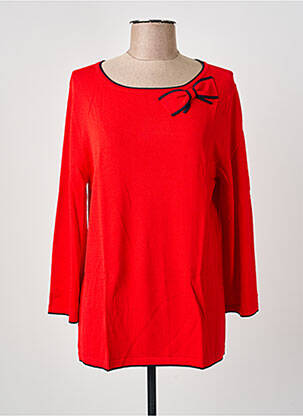 Top tissage crêpe manches longues rouge BETTY BARCLAY femme