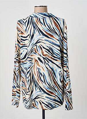 Blouse manches longues manches longues bleu FRANK WALDER femme