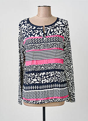 Top tissage jersey manches longues bleu FRANK WALDER femme