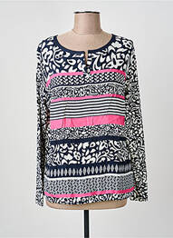 Top tissage jersey manches longues bleu FRANK WALDER femme