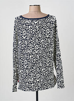Top tissage jersey manches longues bleu FRANK WALDER femme