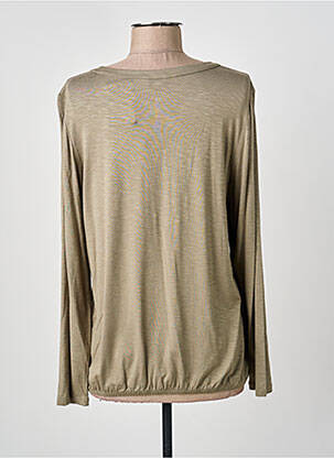 Top tissage jersey manches longues vert BARBARA LEBEK femme