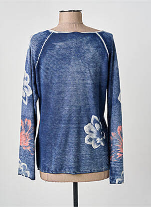 Top stretch manches longues bleu THOMAS RABE femme