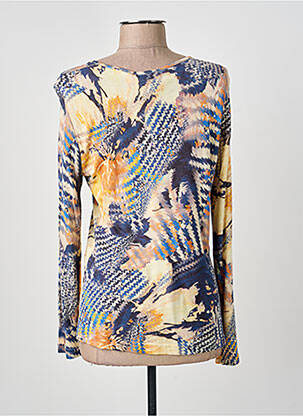 Top stretch manches longues bleu GUY DUBOUIS femme