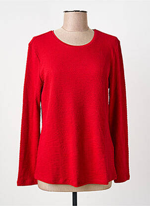 Top stretch manches longues rouge BARBARA LEBEK femme