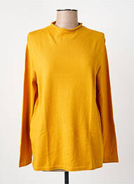 Pull coupe cintrée manches longues jaune FRANK WALDER femme