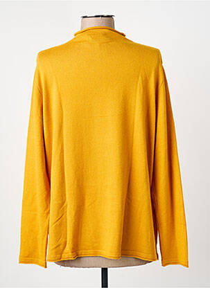 Pull coupe cintrée manches longues jaune FRANK WALDER femme
