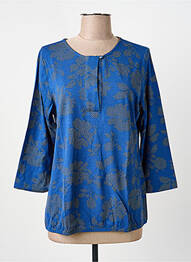Top tissage jersey manches longues bleu RABE femme