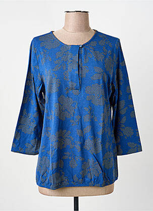 Top tissage jersey manches longues bleu RABE femme