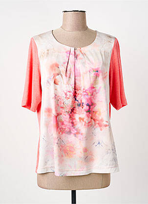 Top imprimé fantaisie manches courtes rose RABE femme