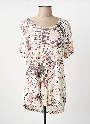 Top stretch manches courtes beige ANANKE femme