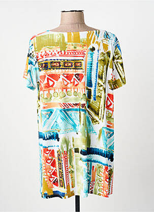 Top stretch manches courtes bleu ARONA femme