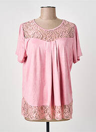 Top manches courtes manches courtes rose NAYAT femme