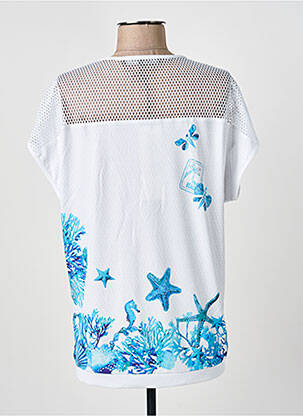 Top stretch manches courtes bleu ANANKE femme