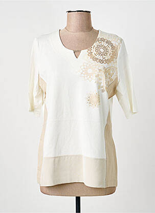 Top stretch manches courtes beige RABE femme