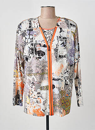 Veste casual col rond beige SAN FRANCISCO femme