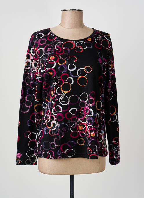 Top tissage jersey manches longues noir GUY DUBOUIS femme