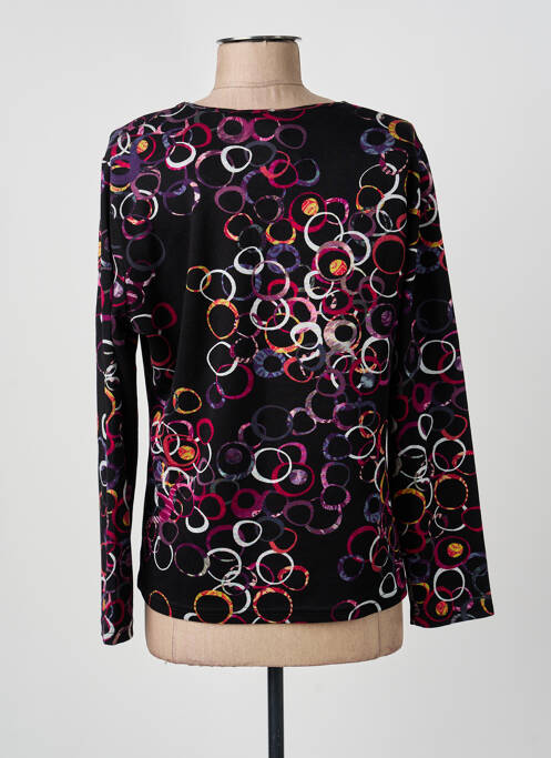 Top tissage jersey manches longues noir GUY DUBOUIS femme