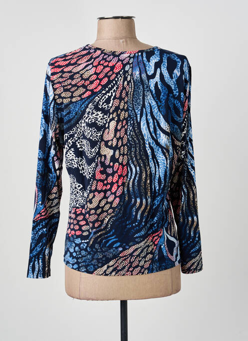 Top tissage jersey manches longues bleu GUY DUBOUIS femme