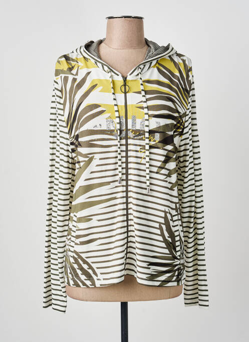 Veste casual col rond vert FRANK WALDER femme