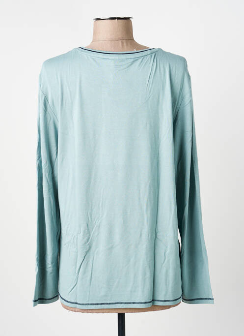 Top tissage jersey manches longues bleu BARBARA LEBEK femme