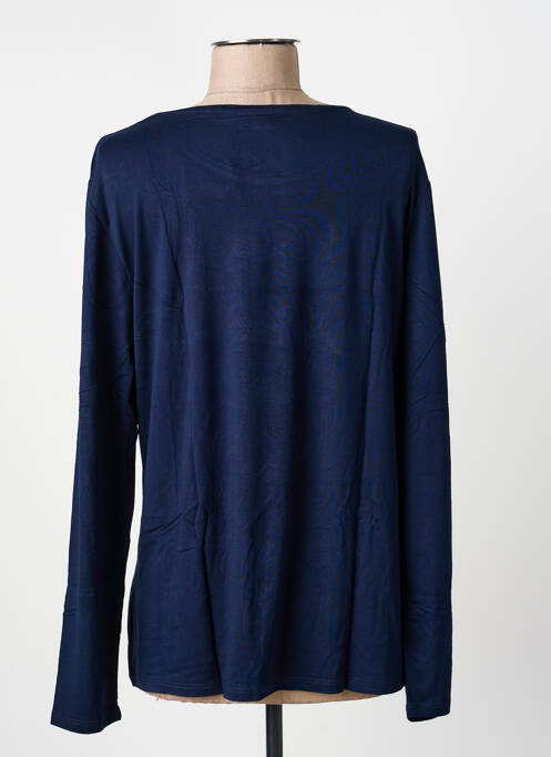 Top tissage jersey manches longues bleu BARBARA LEBEK femme