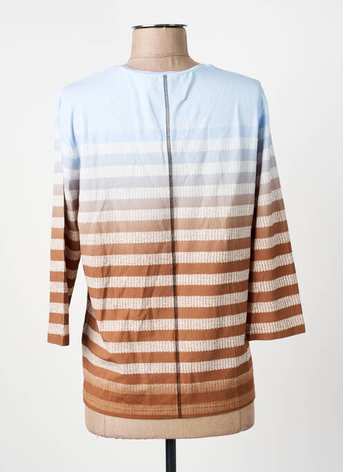 Top tissage jersey manches longues bleu FRANK WALDER femme