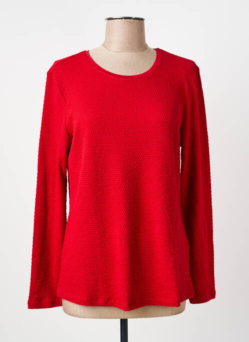 Top stretch manches longues rouge BARBARA LEBEK femme