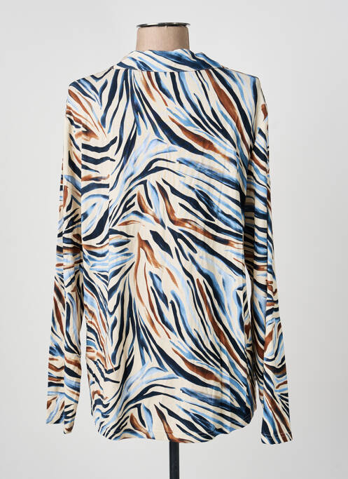 Blouse manches longues manches longues bleu FRANK WALDER femme