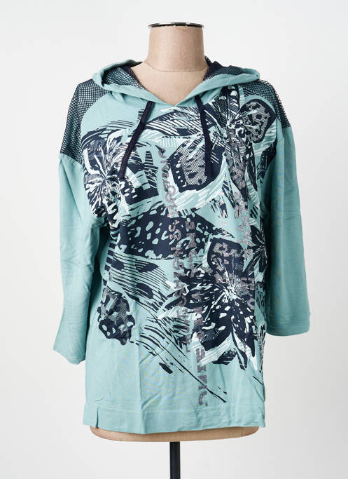 Sweat-shirt à capuche bleu BARBARA LEBEK femme